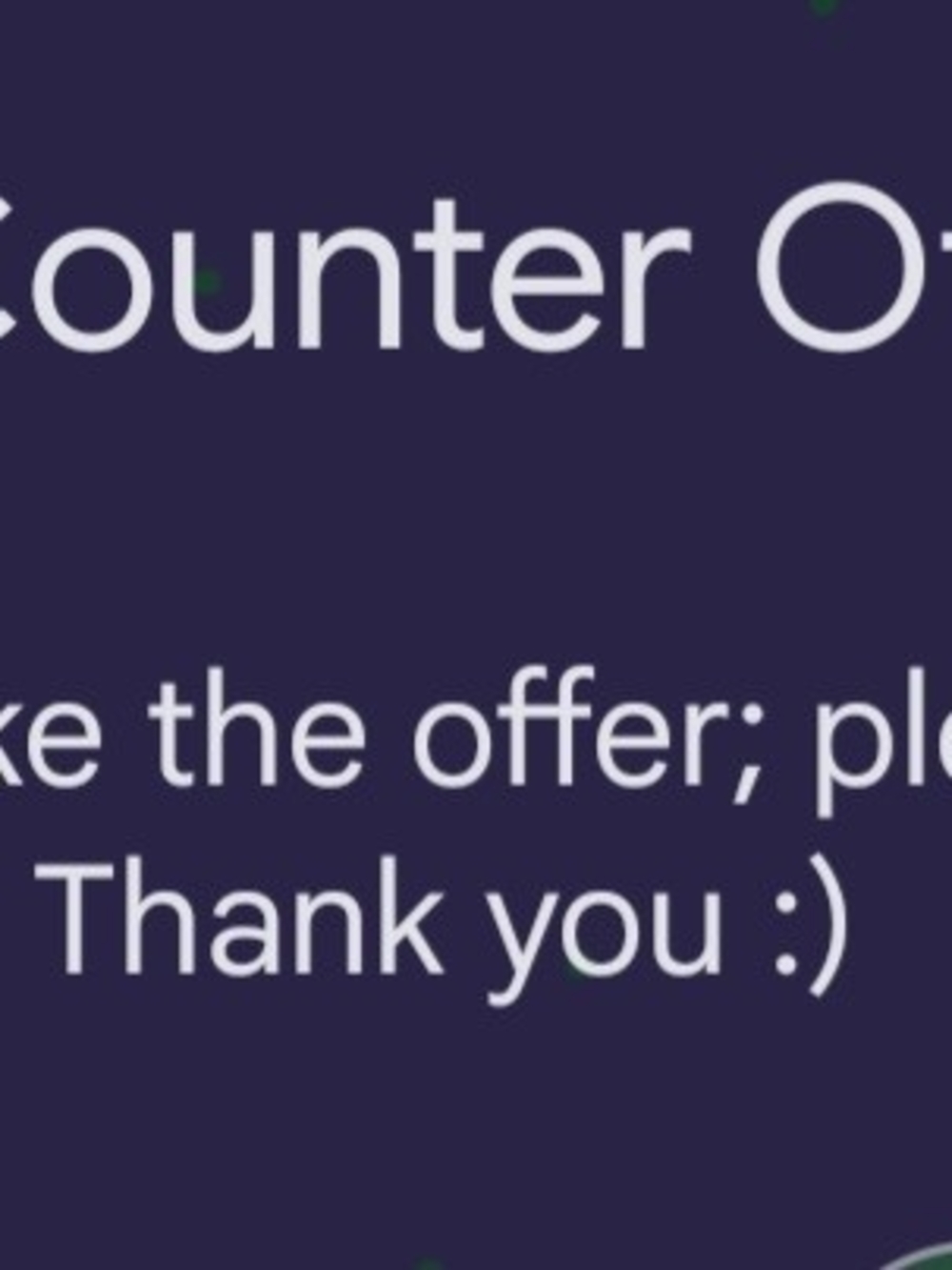Make A Counter Offer